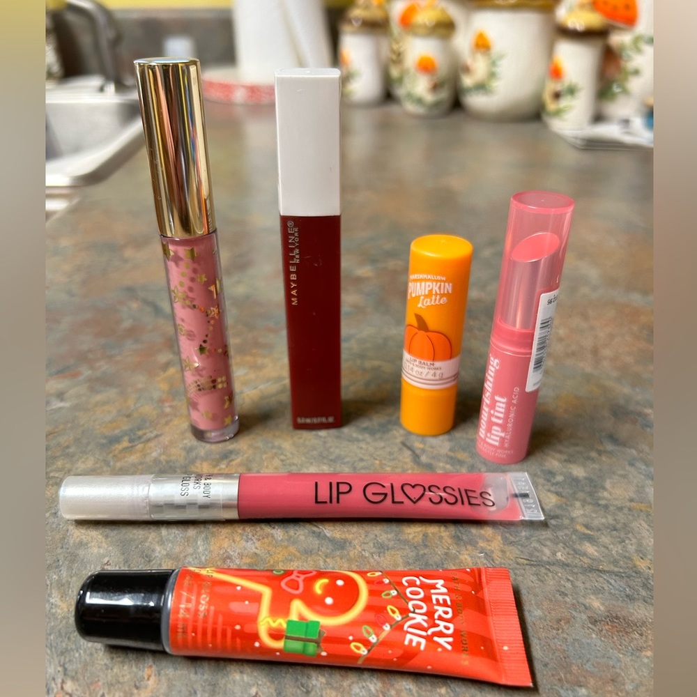 Lip Stick and Gloss Bundle!! Bath and Body Works, Estée Lauder and Maybelline